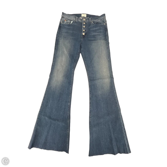 Jeans Flared By Hudson In Blue Denim, Size: 8