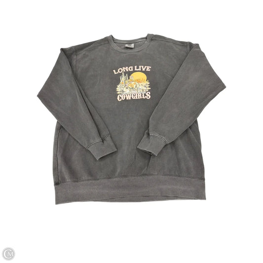 Sweatshirt Crewneck By Comfort Colors In Grey, Size: M