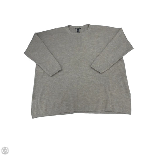 Top Long Sleeve By Eileen Fisher In Brown, Size: M