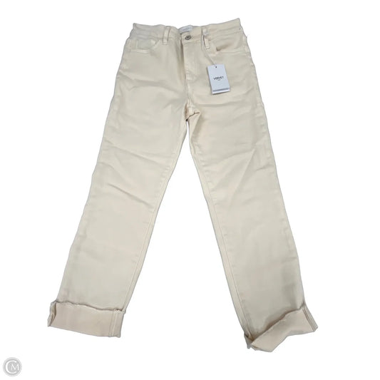 Jeans Cropped By Vervet In Cream Denim, Size: 6