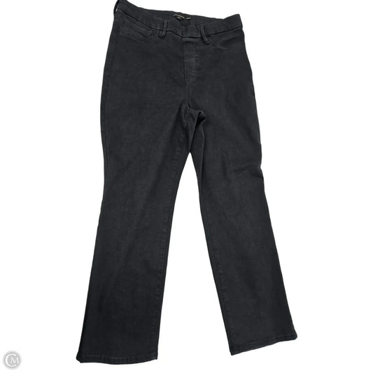Jeans Straight By Good American In Black Denim, Size: 16