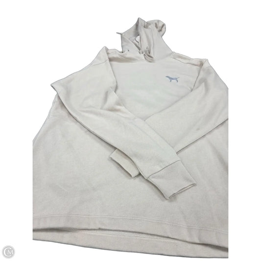 Sweatshirt Hoodie By Pink In Tan, Size: M