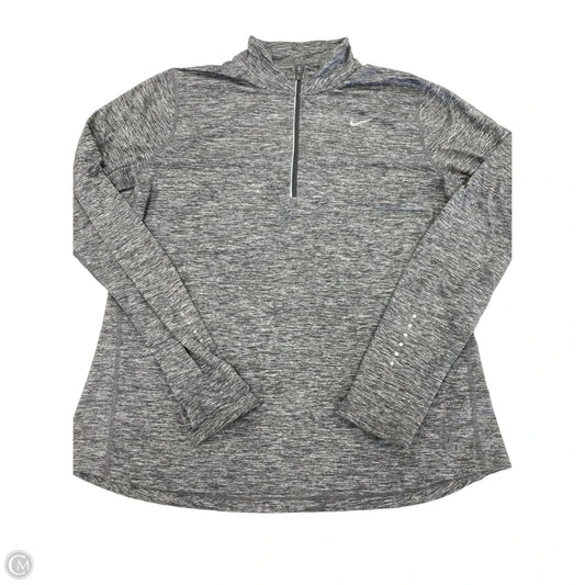 Athletic Top Long Sleeve Crewneck By Nike In Grey, Size: Xl