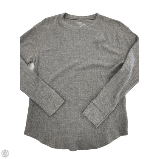 Top Long Sleeve Basic By Time And Tru In Grey, Size: L