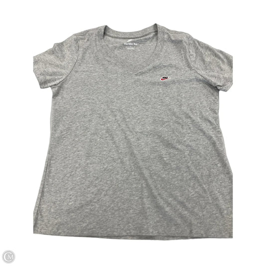 Top Short Sleeve By Nike Apparel In Grey, Size: L