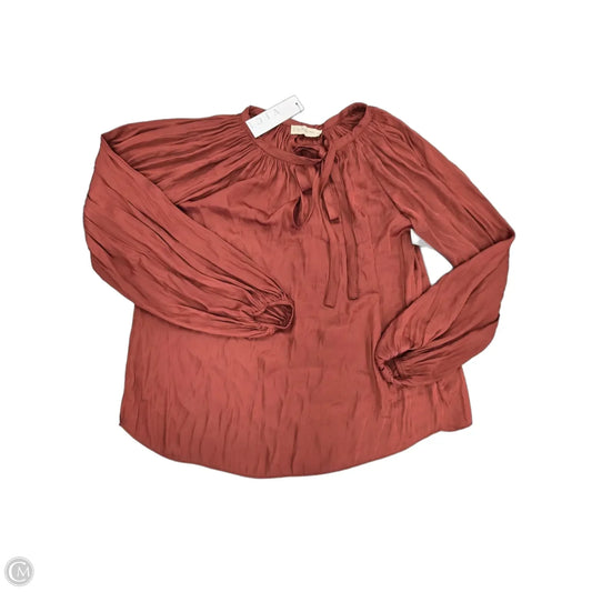 Blouse Long Sleeve By By Together In Brown, Size: Xs