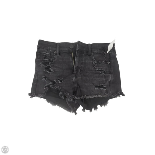 Shorts By American Eagle In Black Denim, Size: 4