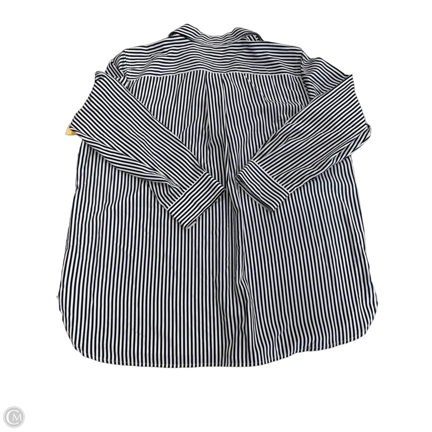 Blouse Long Sleeve By Lauren By Ralph Lauren In Striped Pattern, Size: 2x