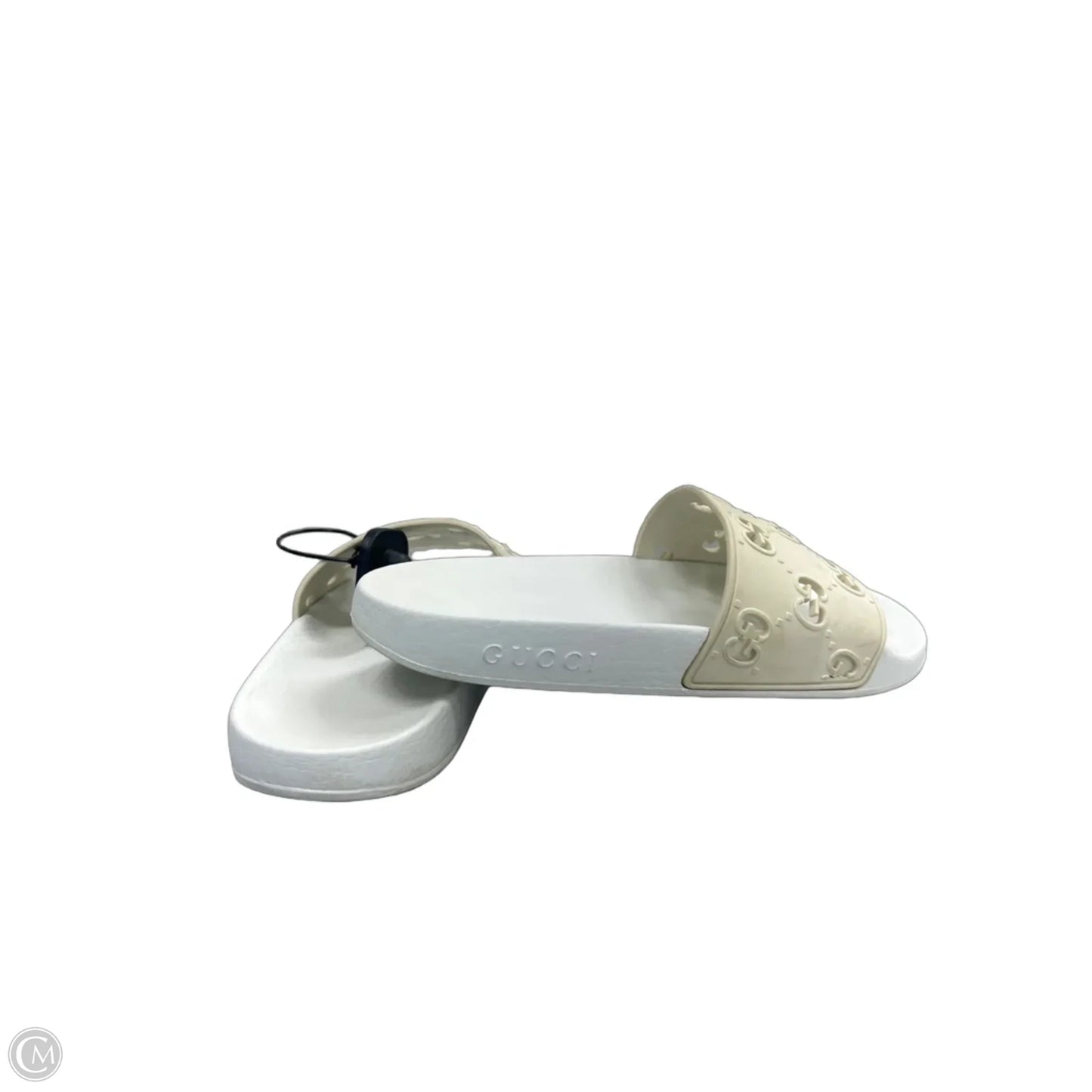 Sandals Luxury Designer By Gucci In White, Size: 7.5