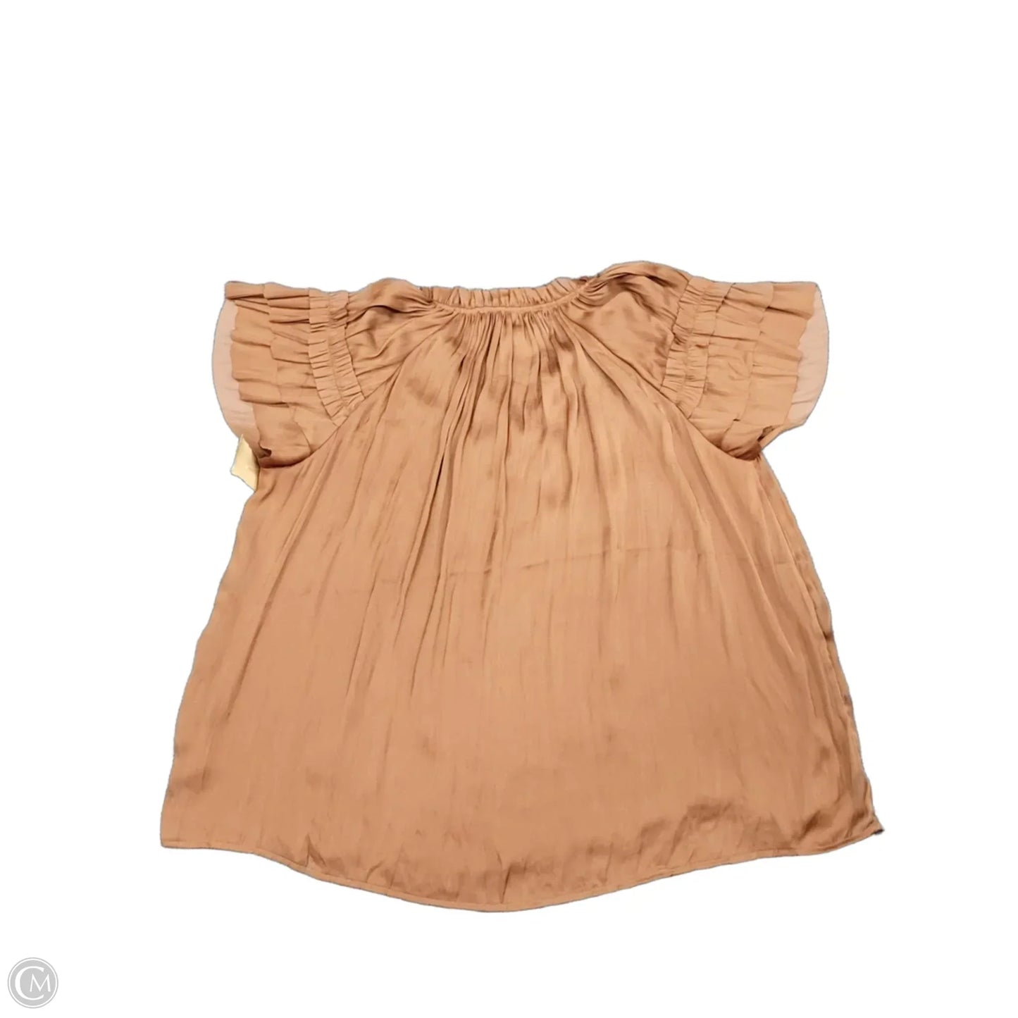 Blouse Short Sleeve By Catherine Malandrino In Brown, Size: S