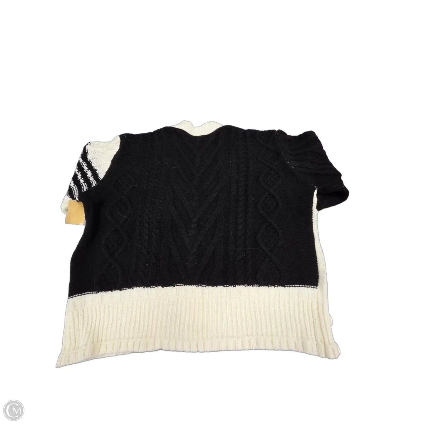 Cardigan By Elan In Black & Cream, Size: M