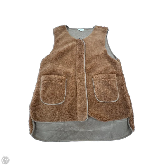 Vest Fleece By Easel In Tan, Size: L