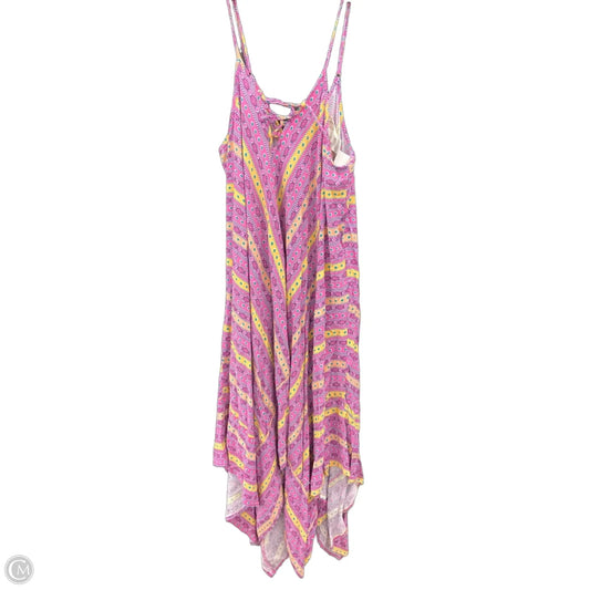 Dress Casual Midi By Jessica Simpson In Pink & Yellow, Size: M