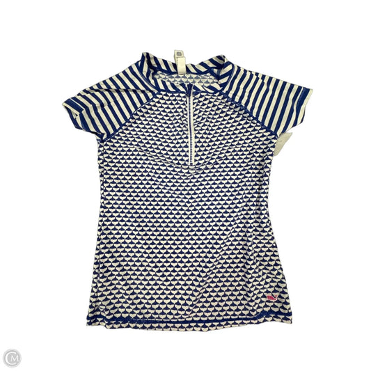 Top Short Sleeve By Vineyard Vines In Blue & White, Size: Xs