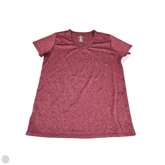 Athletic Top Short Sleeve By Real Essentials In Red, Size: M