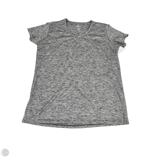 Athletic Top Short Sleeve By Real Essentials In Grey, Size: M