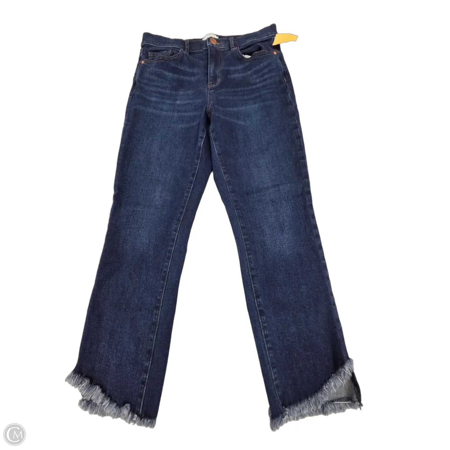Jeans Straight By Loft In Blue Denim, Size: 8p