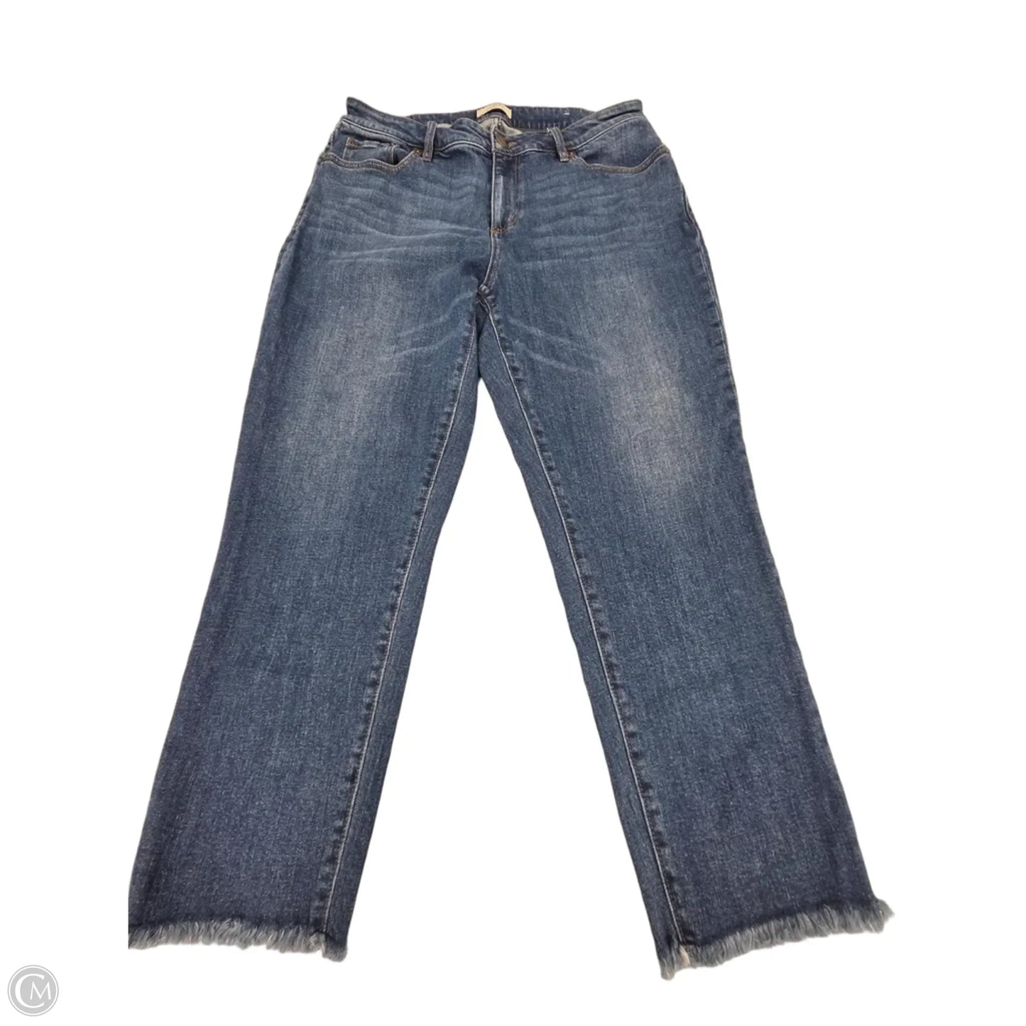 Jeans Cropped By Loft In Blue Denim, Size: 10