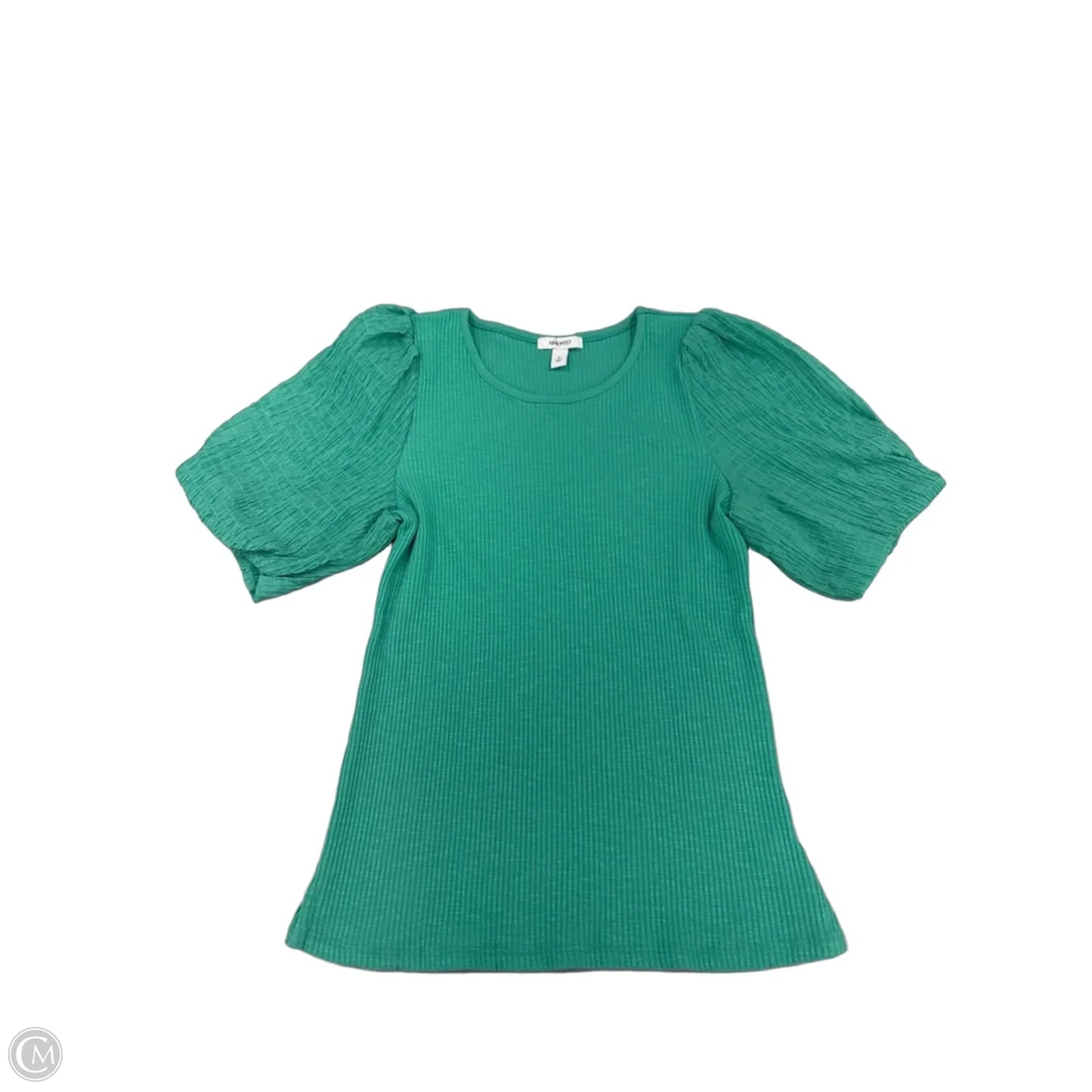 Top Short Sleeve By Nine West In Green, Size: S