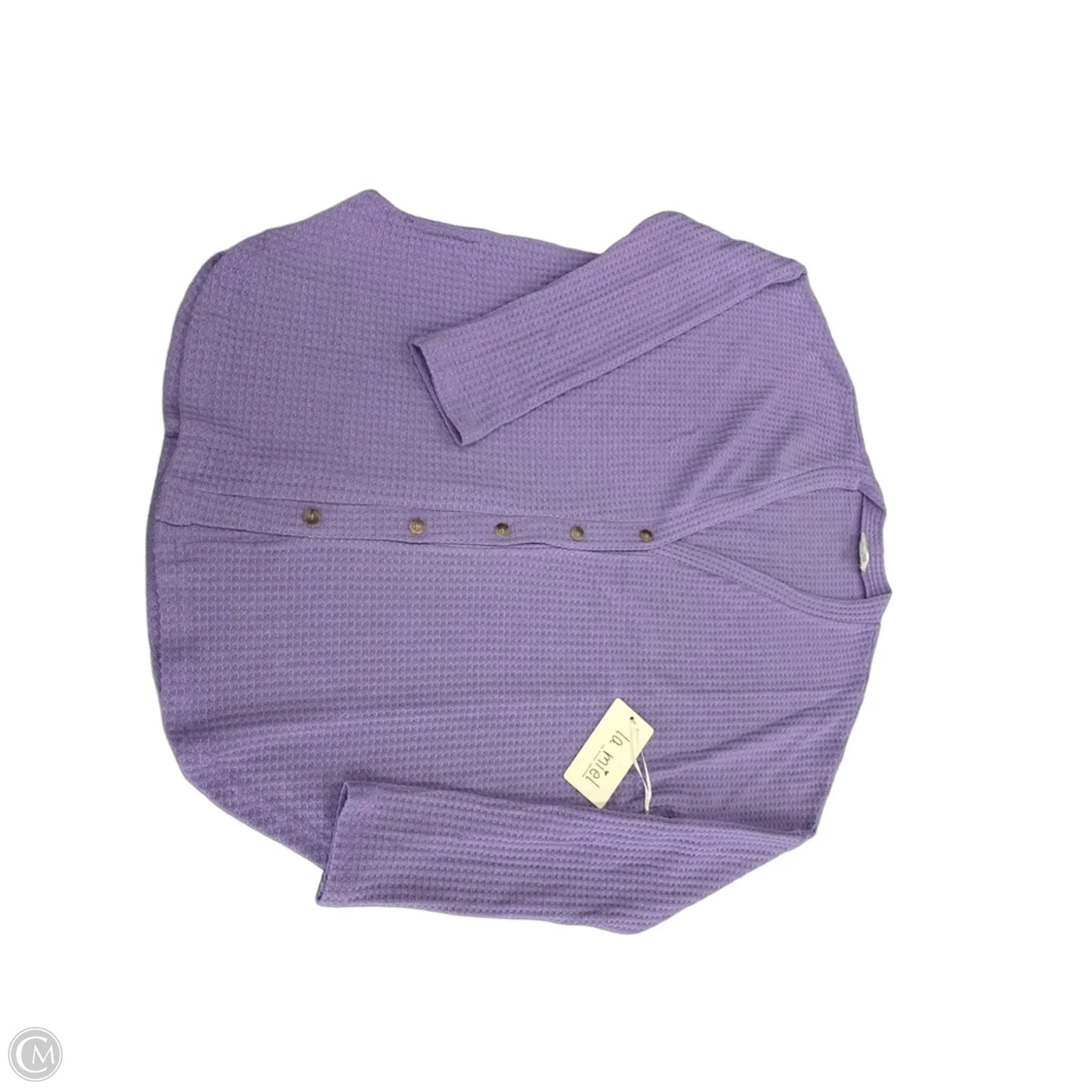 Top Long Sleeve By La Miel In Purple, Size: M