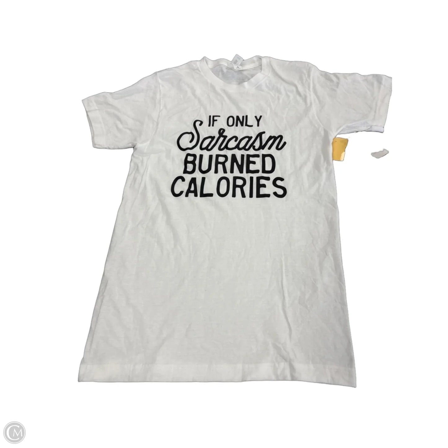 Top Short Sleeve Basic By Cmf In White, Size: S
