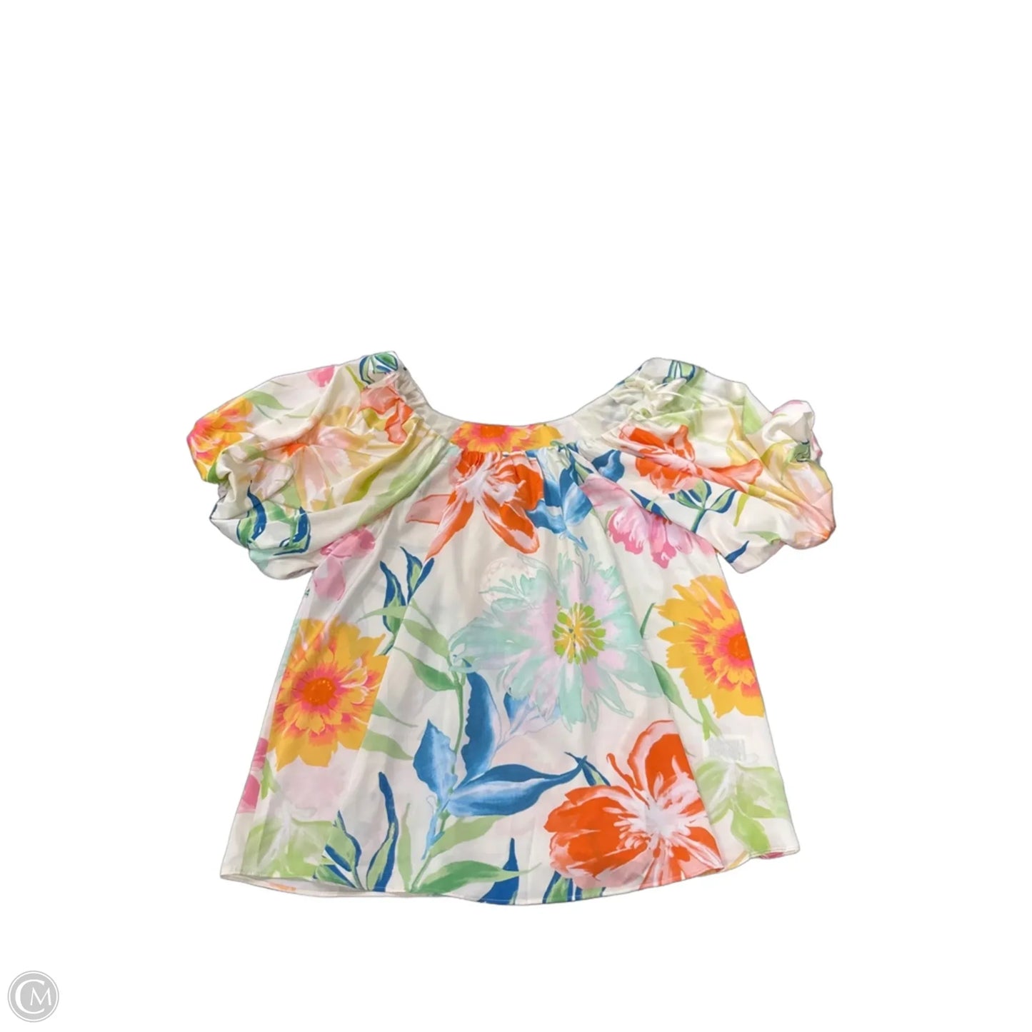 Top Short Sleeve By Umgee In Floral Print, Size: M