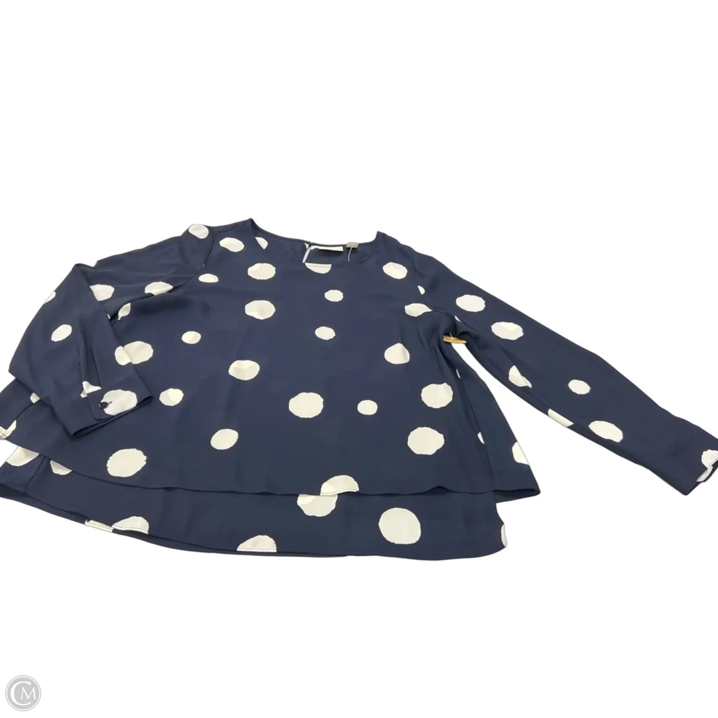 Top Long Sleeve By Chicos In Polkadot Pattern, Size: L