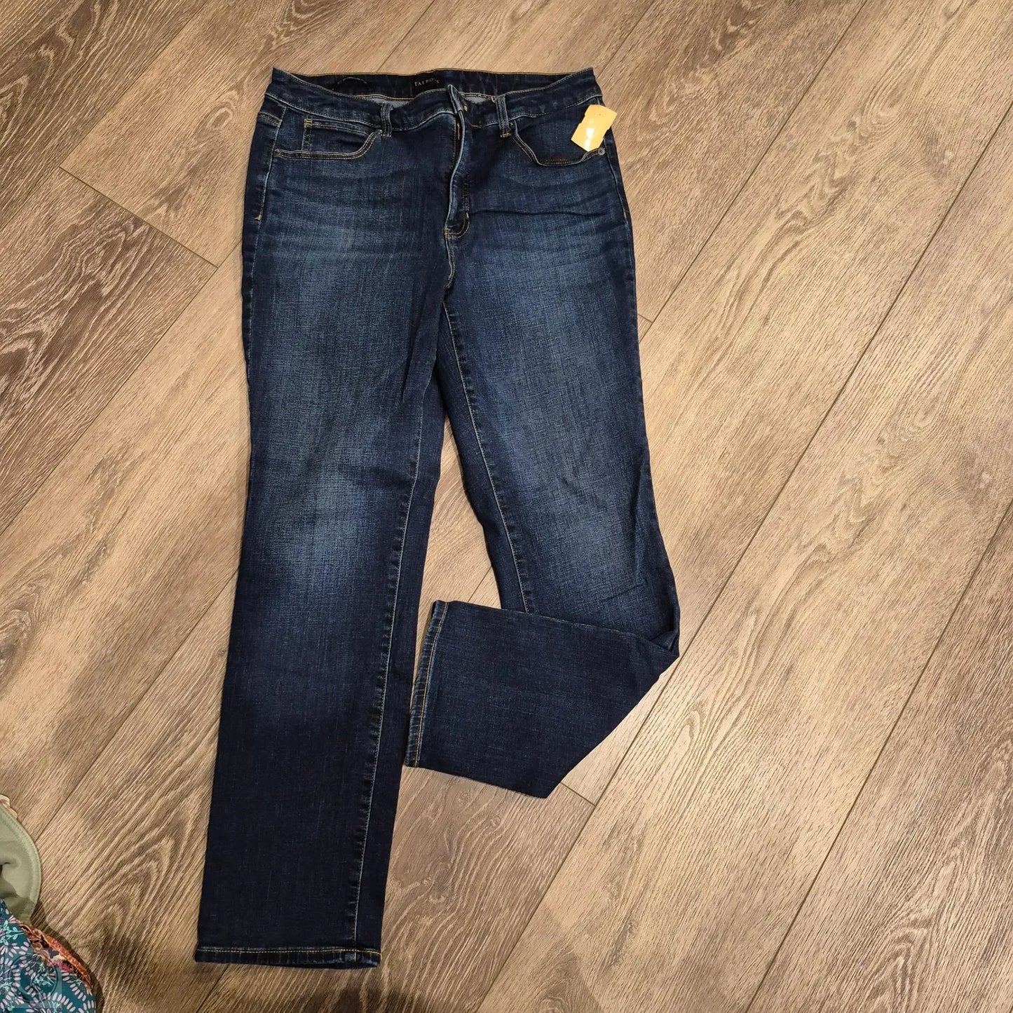 Jeans Straight By Talbots In Blue Denim, Size: 12