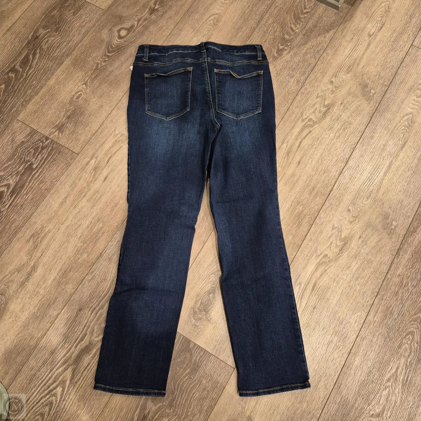 Jeans Straight By Talbots In Blue Denim, Size: 12