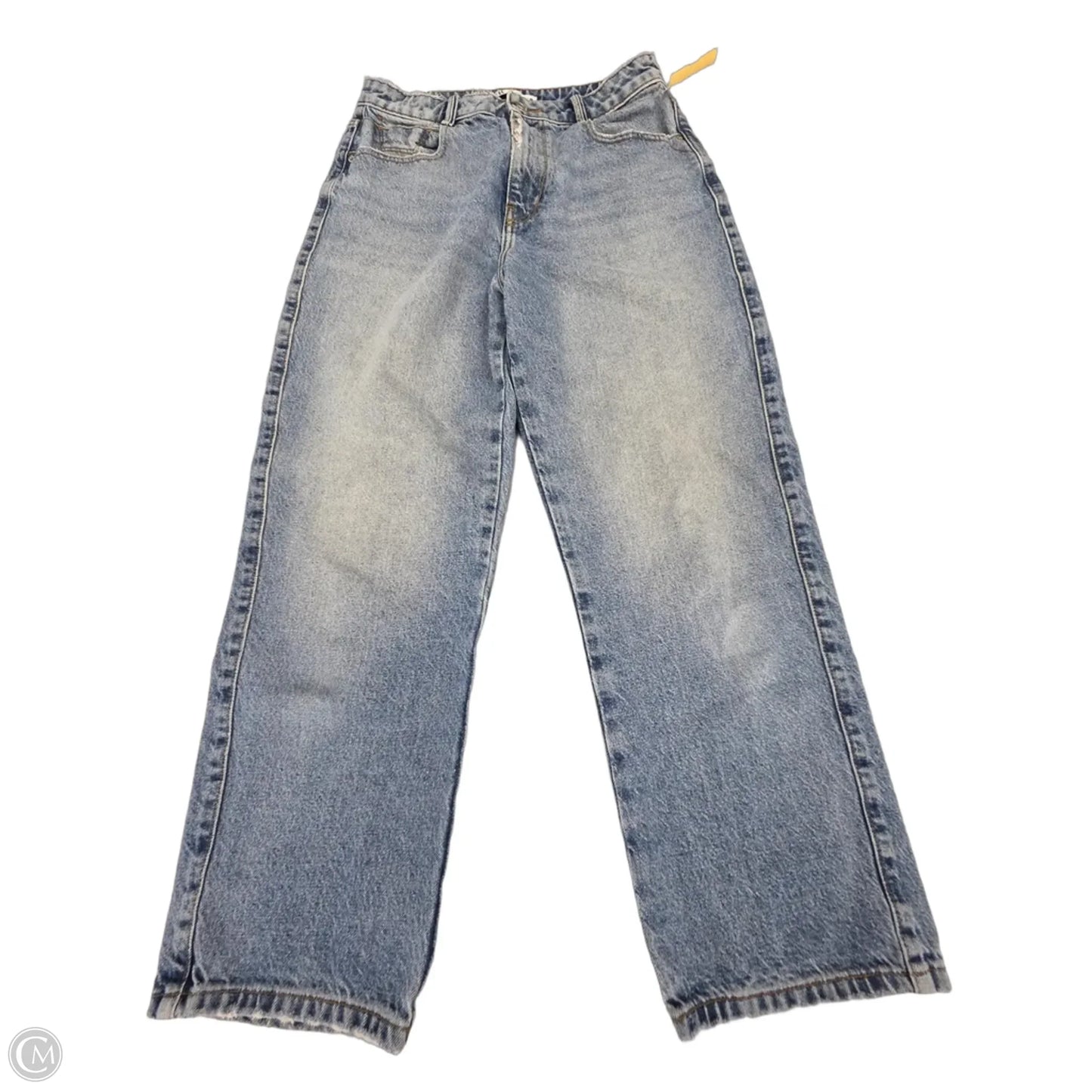 Jeans Straight By Zara In Blue Denim, Size: 8