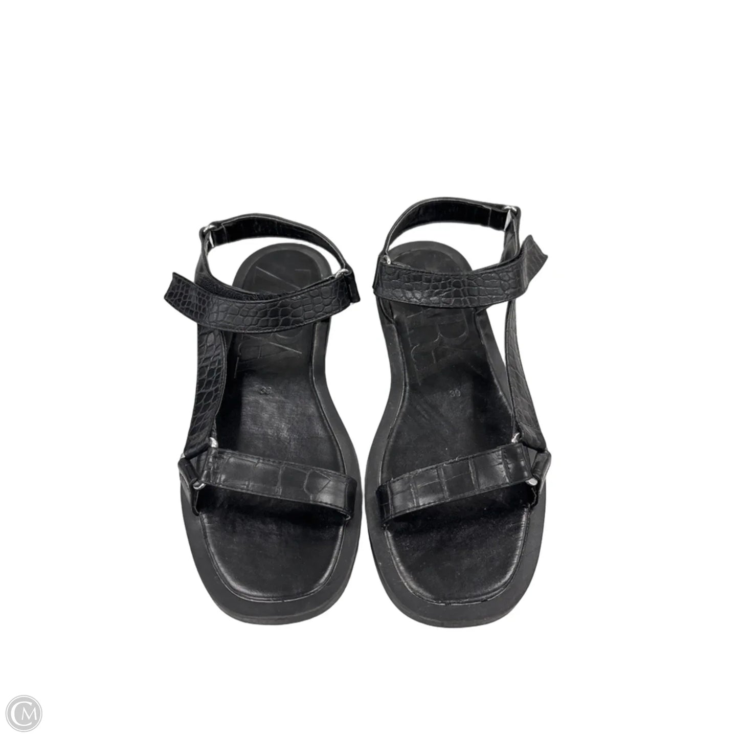 Sandals Flats By Zara In Black, Size: 8.5