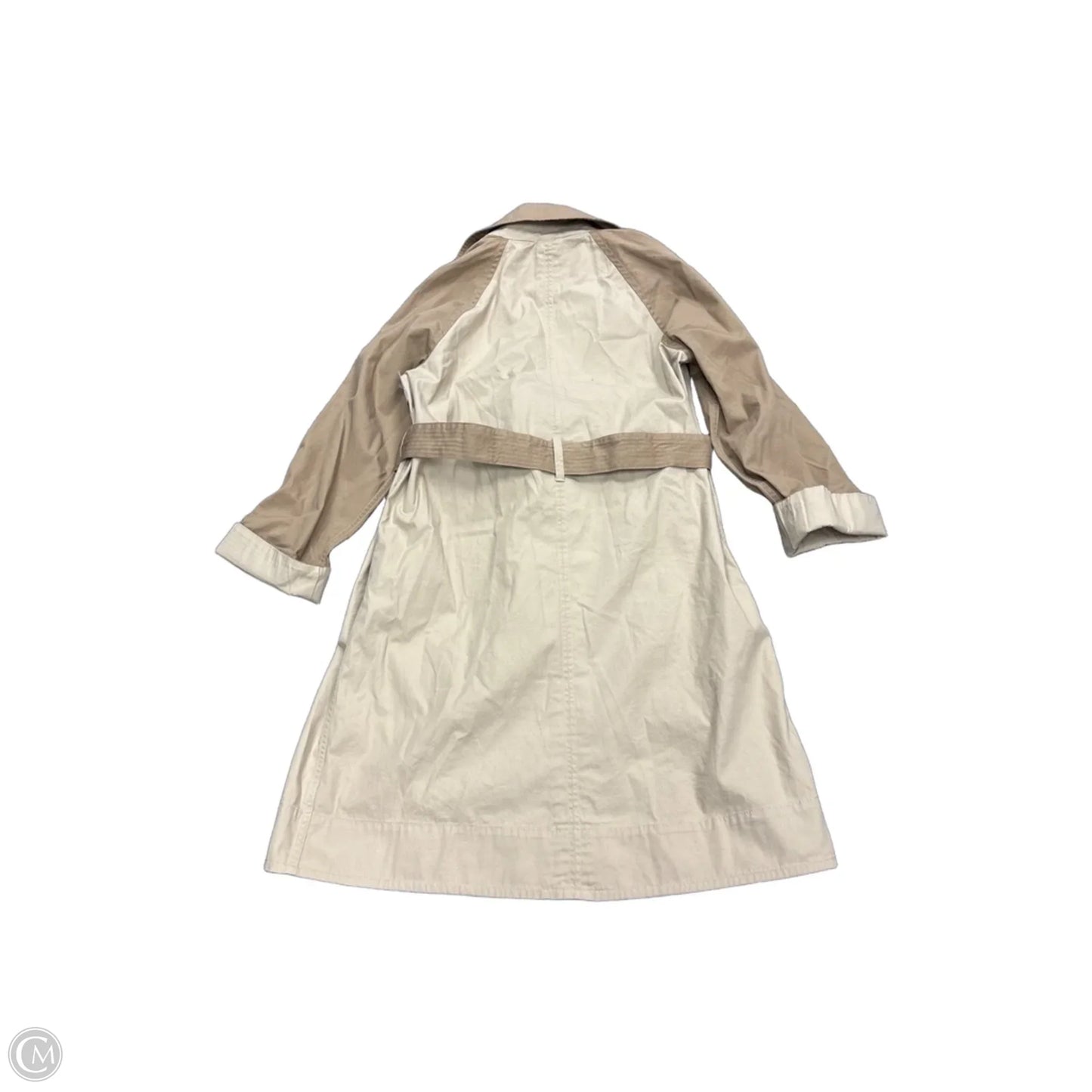 Coat Trench Coat By Free Assembly In Tan, Size: L