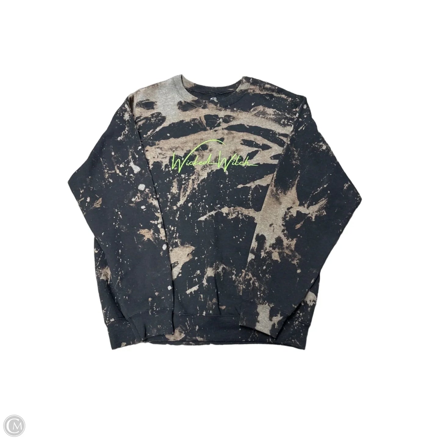 Sweatshirt Crewneck By Cme In Black & Grey, Size: L