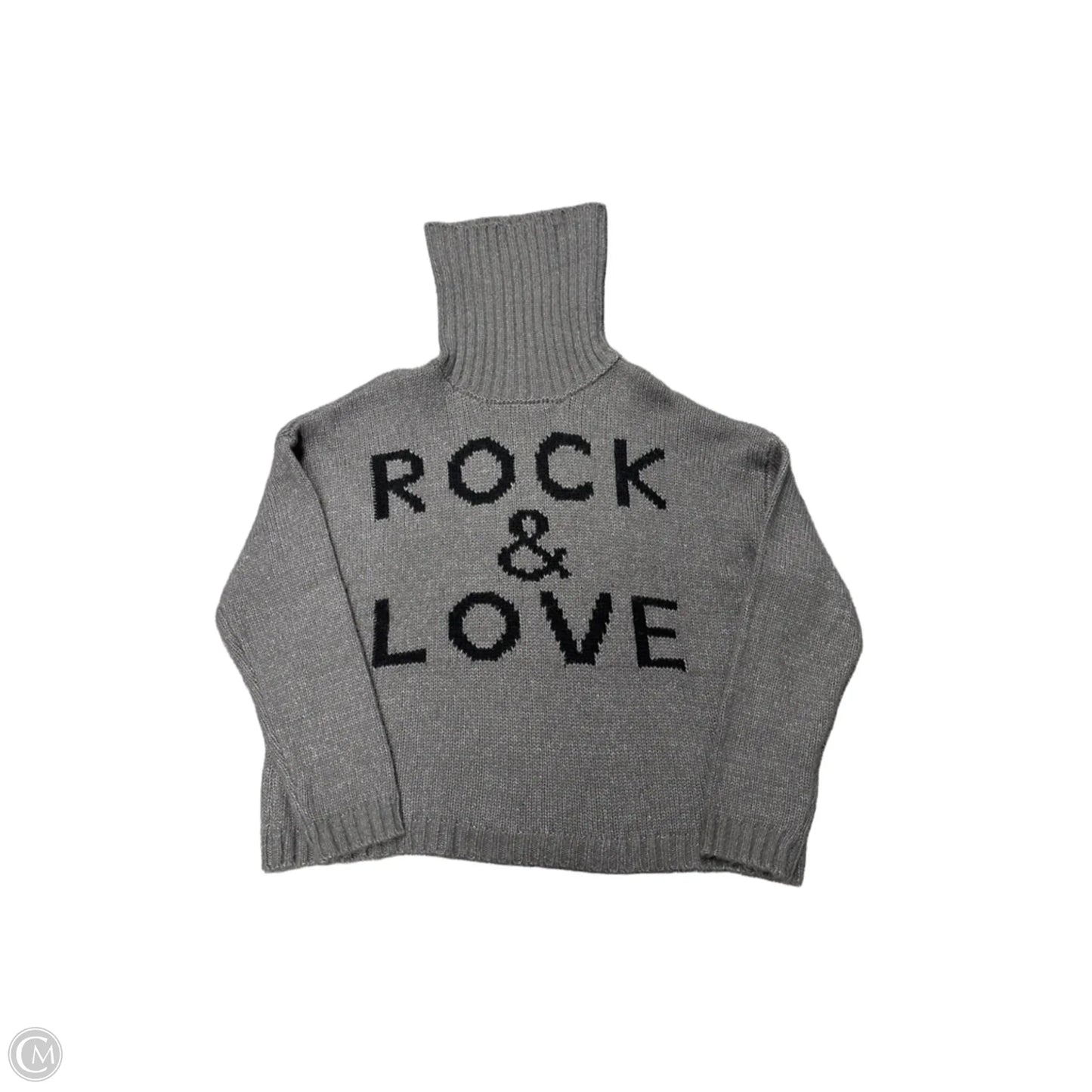 Sweater By Elan In Grey, Size: L