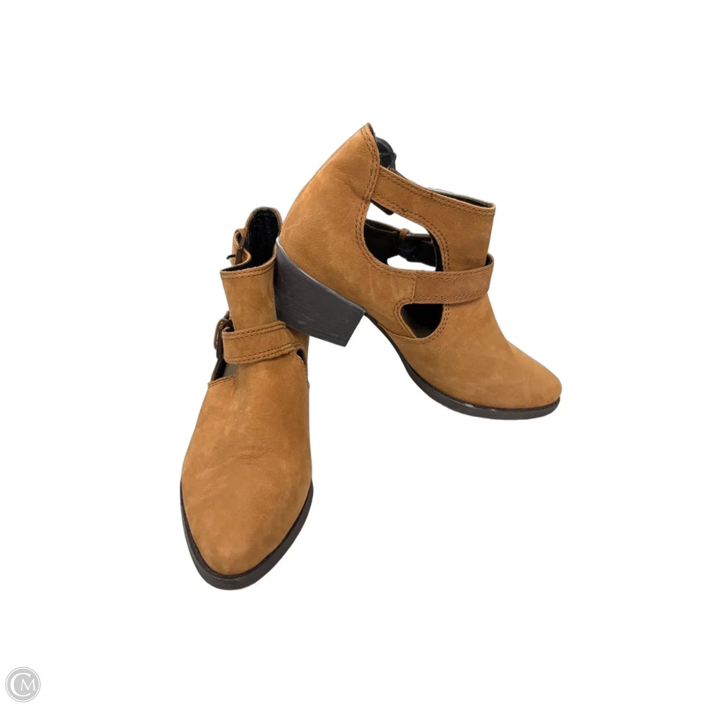 Boots Ankle Heels By Cma In Tan, Size: 9