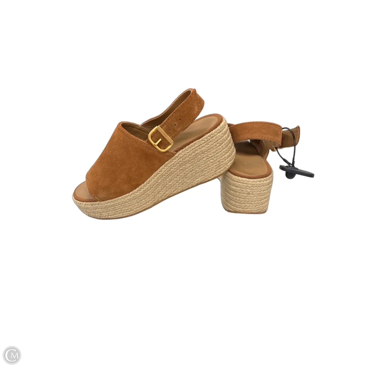 Sandals Heels Wedge By Fitflop In Tan, Size: 8