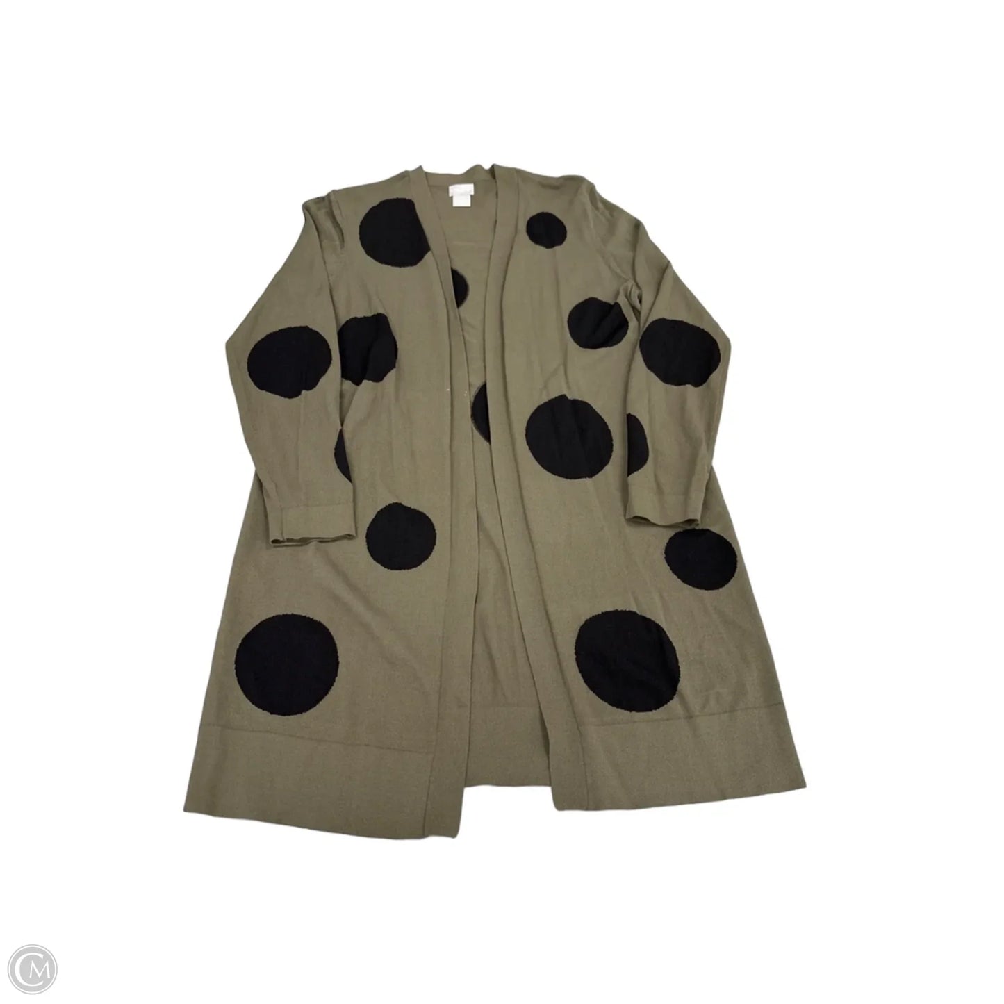 Cardigan By Chicos In Polkadot Pattern, Size: M