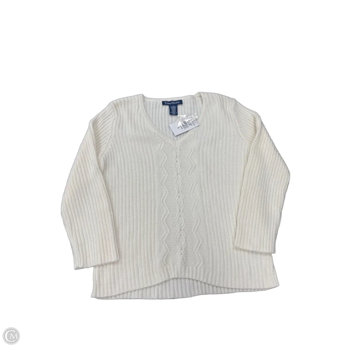 Sweater By Evan-picone In White, Size: L