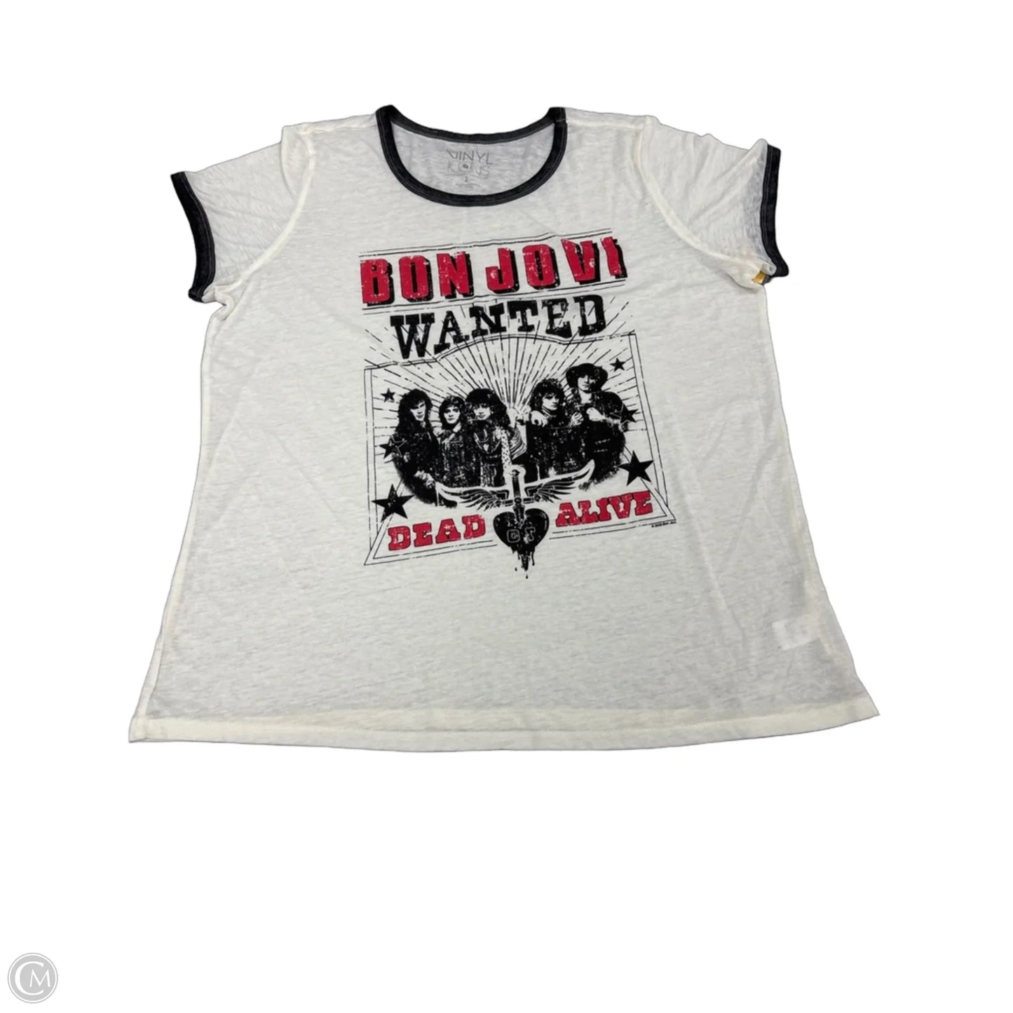 Top Short Sleeve By Cme In White, Size: 1x