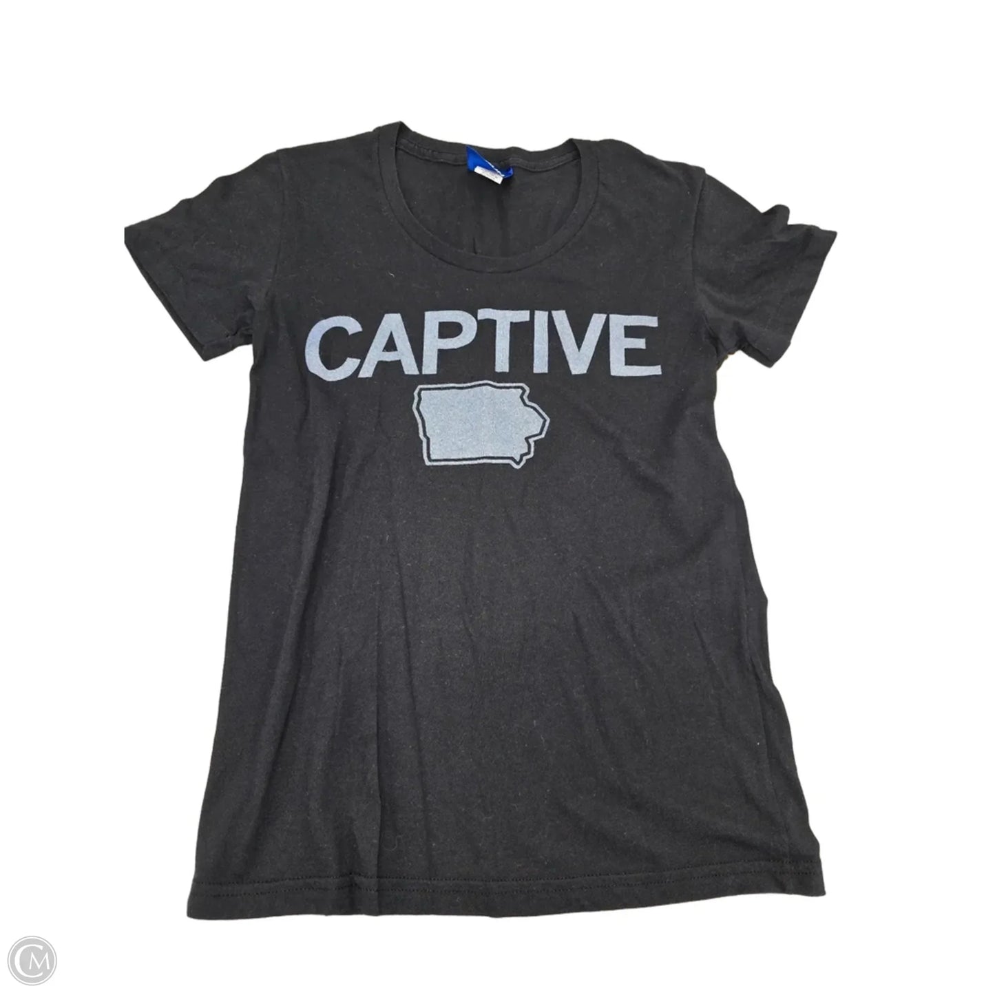 Top Short Sleeve By Cmf In Black, Size: M