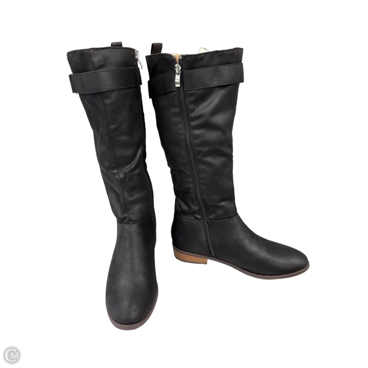 Boots Mid-calf Flats By Journee In Black, Size: 9.5