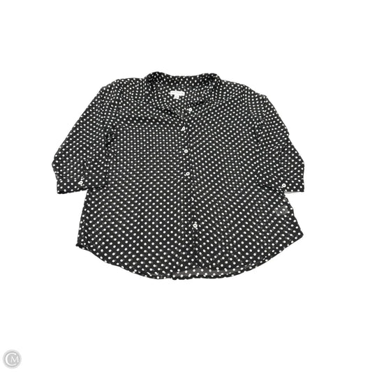 Top Long Sleeve By Susan Graver In Black & White, Size: M