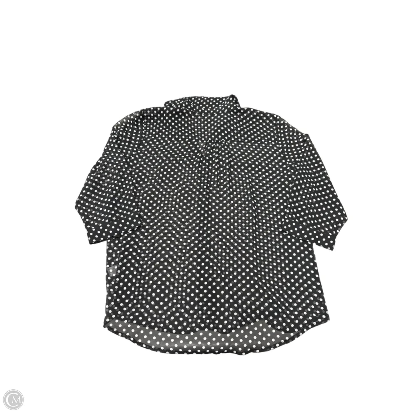 Top Long Sleeve By Susan Graver In Black & White, Size: M