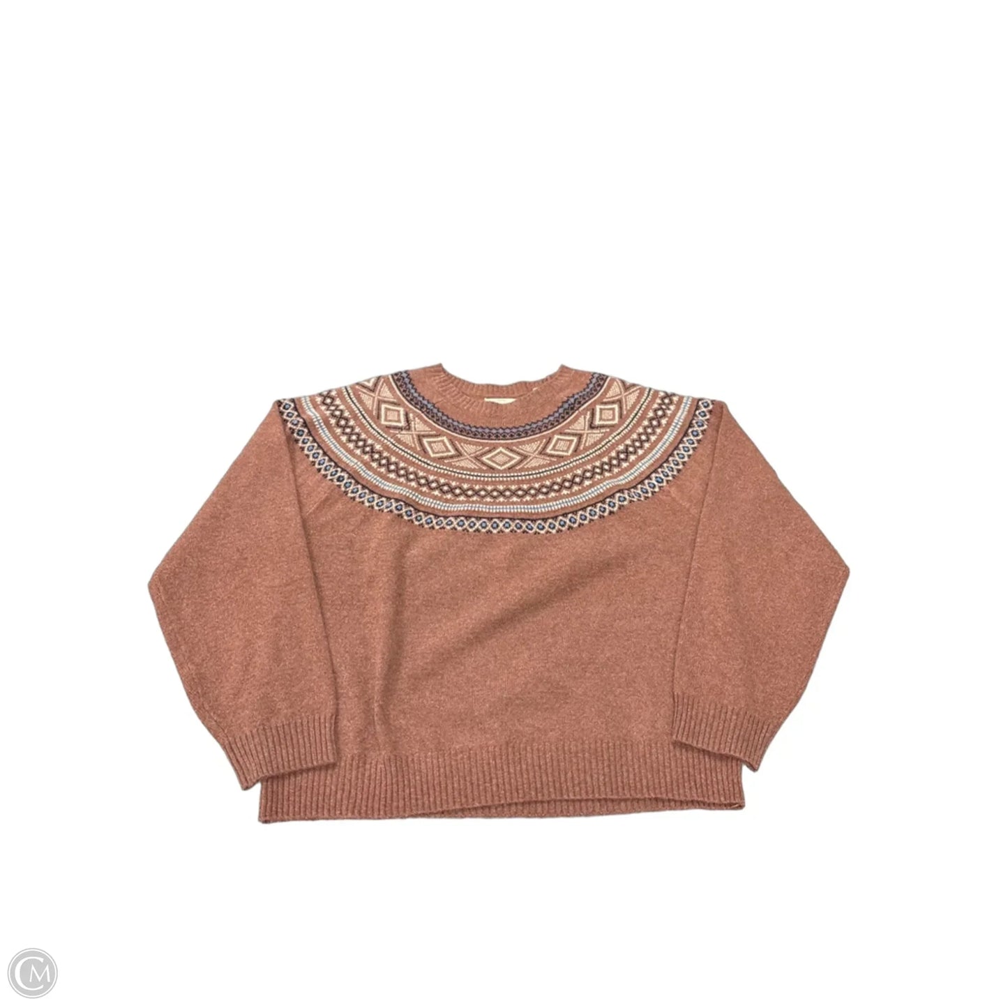 Top Long Sleeve By Weatherproof In Brown, Size: L