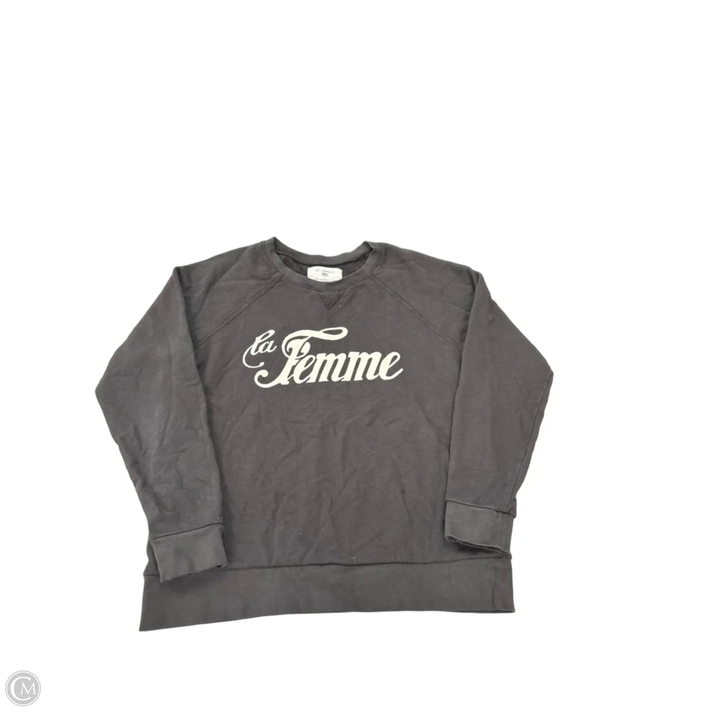 Sweatshirt Crewneck By Anthropologie In Black, Size: M