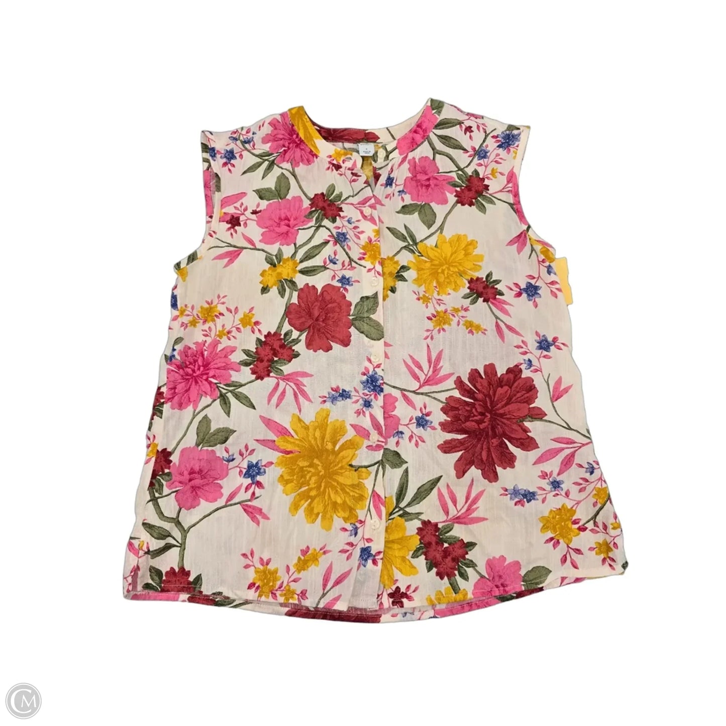 Top Sleeveless By Old Navy In Floral Print, Size: S