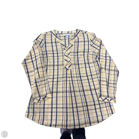Top Long Sleeve By Christopher And Banks In Yellow, Size: Sp