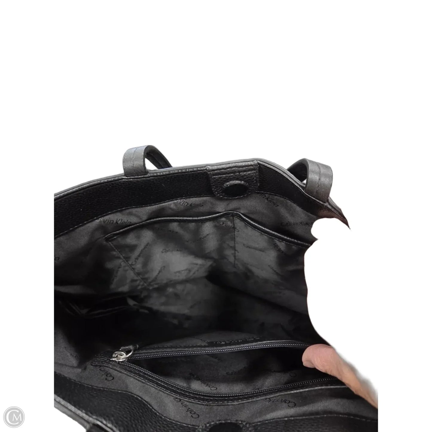 Tote Leather By Calvin Klein, Size: Large