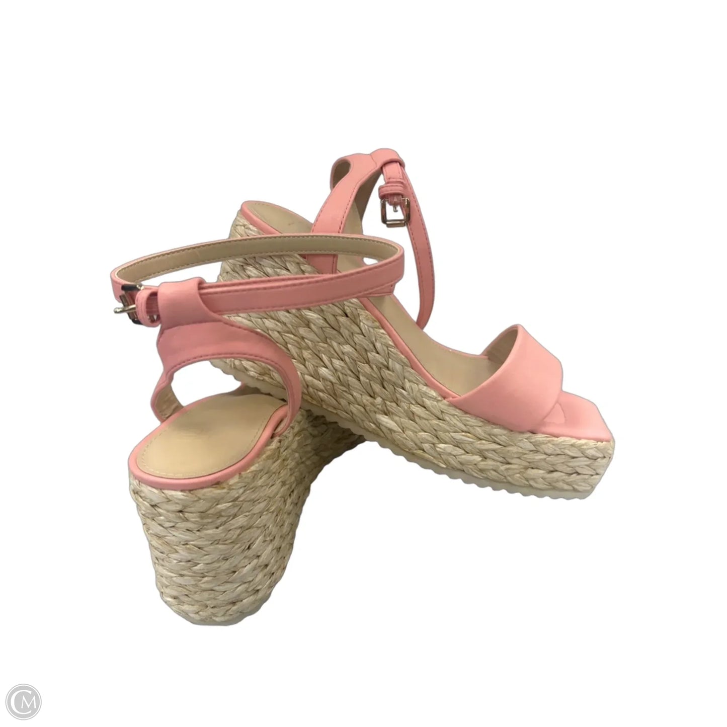 Sandals Heels Wedge By Jf In Pink, Size: 7