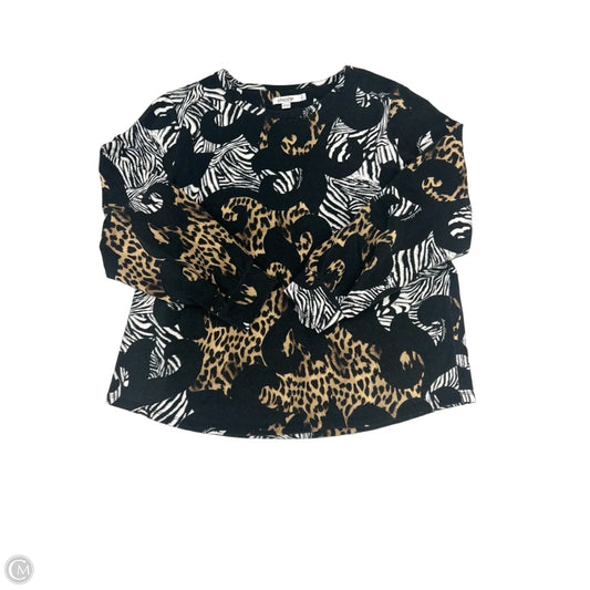 Top Long Sleeve By Chicos In Animal Print, Size: L